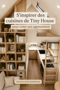 Cuisine moderne inspirée des Tiny Houses avec agencement pratique et convivial.