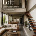Un intérieur loft moderne avec de grands espaces et des éléments industriels