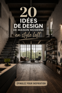 Aménagement intérieur moderne en style loft avec des matériaux bruts
