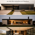 Vue extérieure de la LL House en béton à Mendoza.