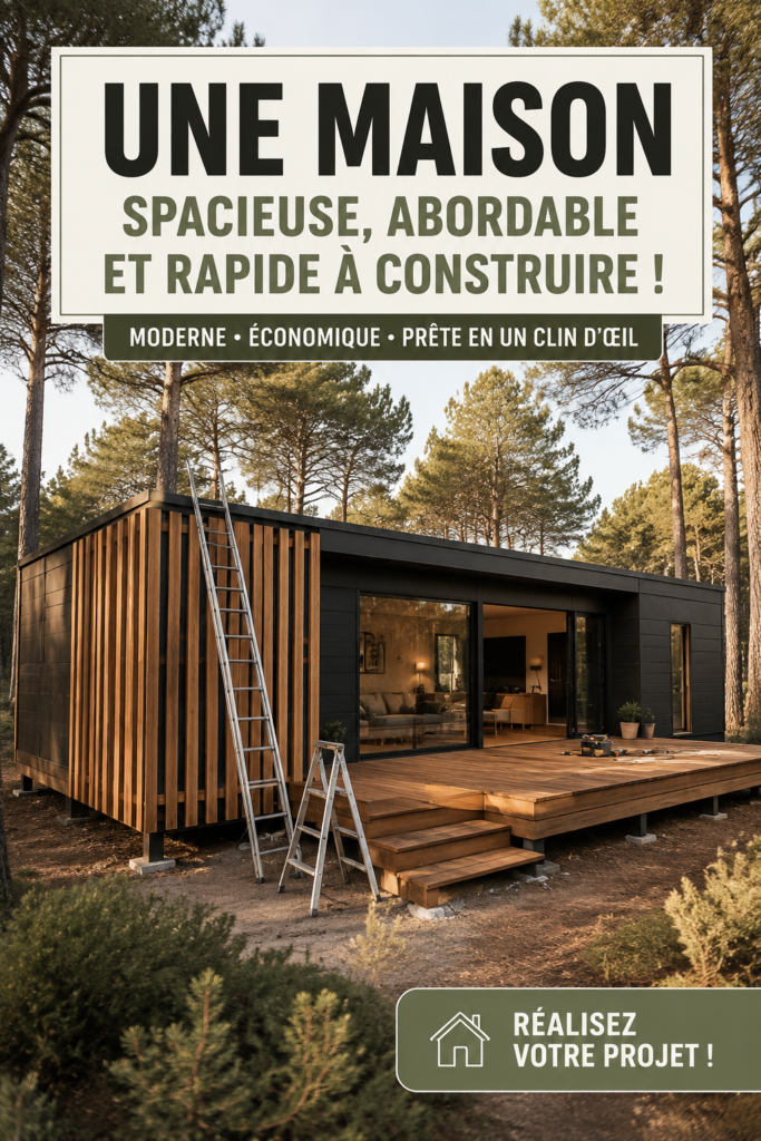 Une maison moderne et accueillante construite rapidement et à moindre coût