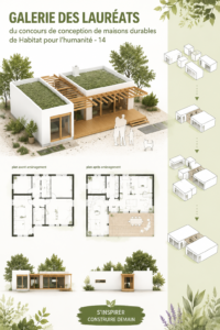 Maquette d'une maison durable gagnante du concours Habitat pour l'Humanité.