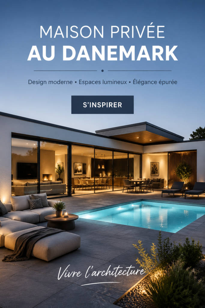 Intérieur d'une maison privée au Danemark avec un design harmonieux et accueillant.