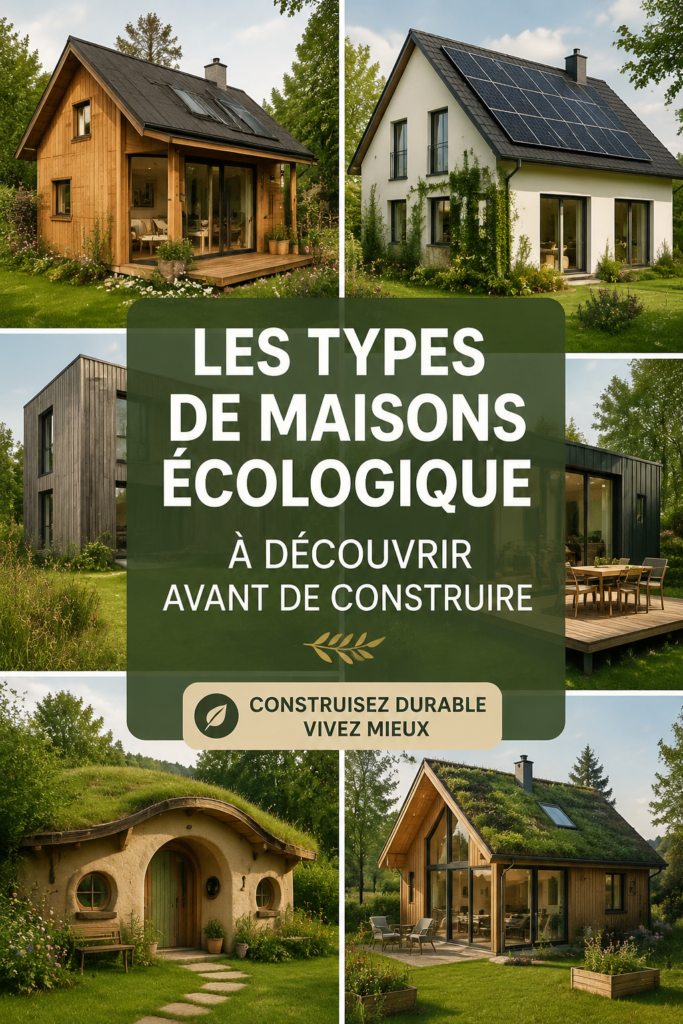 Maison écologique en bois entourée de verdure, illustrant l'architecture durable.